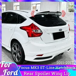 Car Rear Trunk Roof Spoiler Extension Flaps For Ford Focus MK3 ST-Line Hatchback 2011-2017 Rear Wing Body Kit Tuning Accessories