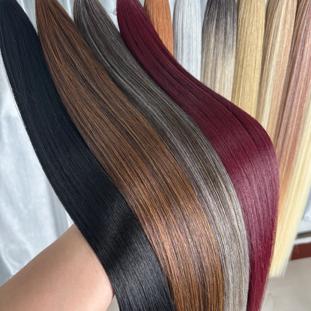 YunRong Straight Hair Bundles Synthetic Hair Extensions Premium Heat Resistant Fiber Hair Weaving Yaki Straight Hair image 4