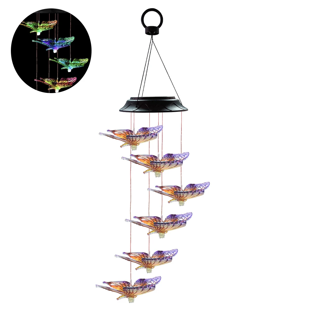 

Premium Chimes Light Hanging Outdoor Garden Color Changing Led Light For Patio Yard Lawn Decorations Hanging Lights Outdoor Wind