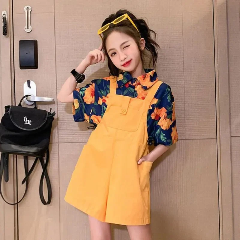 Children Clothes Girl 2025 Summer Girls Korean Children's Set Costume Clothing Sets 4 7 Years Junior Girls' Costumes Suit Cute 8