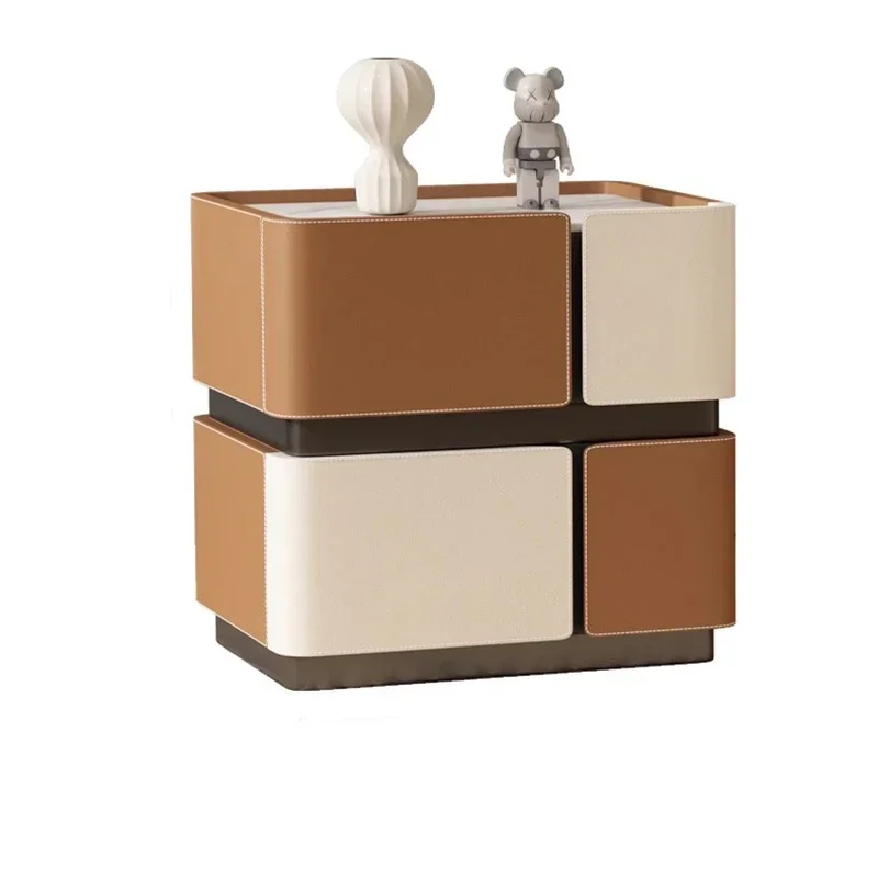 c13-2 Set Of Slim Trendy Nightstand Stylish Luxury Nordic Elegant Simple Nice Living Space Mesa De Noche Bedroom Furniture