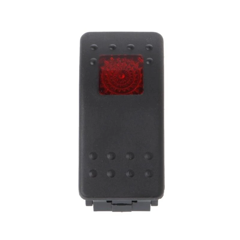 Sakelar Rocker Otomatis 20A/12V 4 Pin Sakelar Mati Tahan Air Hitam