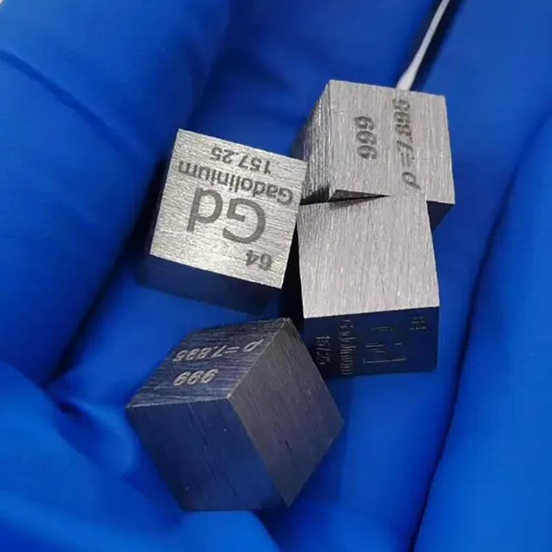 Gadolinium Cube Gd Element Cube Metal Collector 10mm