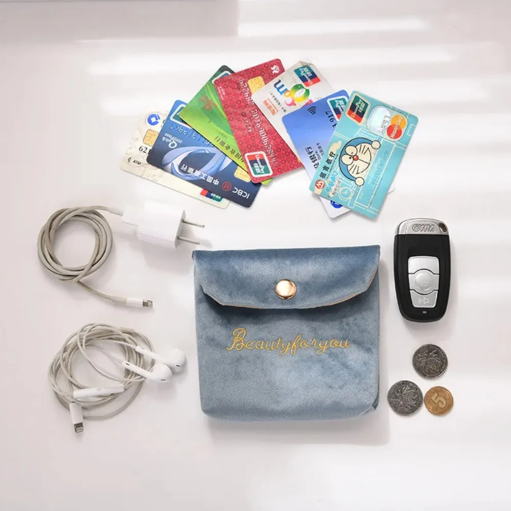 Women Mini Cosmetic Bag Coin Purse Pouch Clasp Small Money Wallet Organizer ID Credit Card Holder Earphone Lipstick Tampon Bag