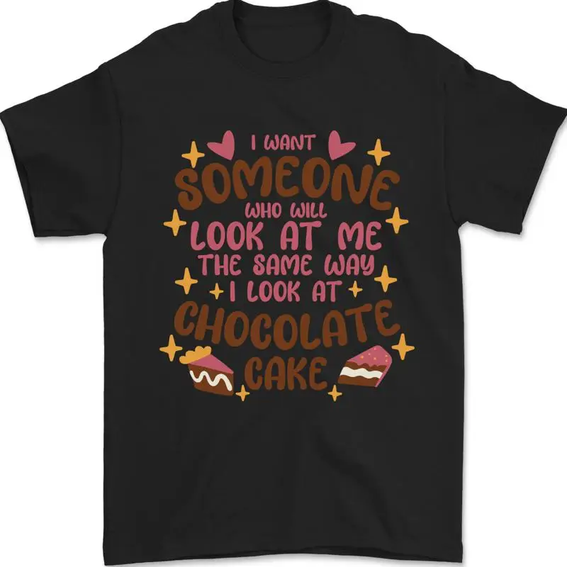 Den Weg I Look At Kuchen Lustig Valentinstag Herren Maglietta 100% Baumwolle