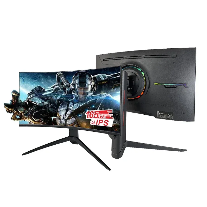 شاشات SKD 18.5 19 20 21.5 23.8 بوصة LED شاشة ألعاب منحنية لسطح المكتب 1080p 27/32/34 بوصة 144/165hz شاشة ألعاب