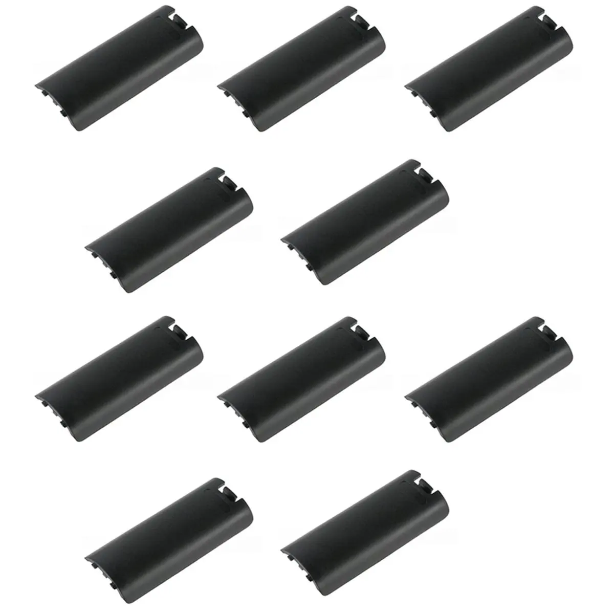 10PCS Battery Cover Replacement Pack for Remote Controller Back Door for Right Hand Controllers Black