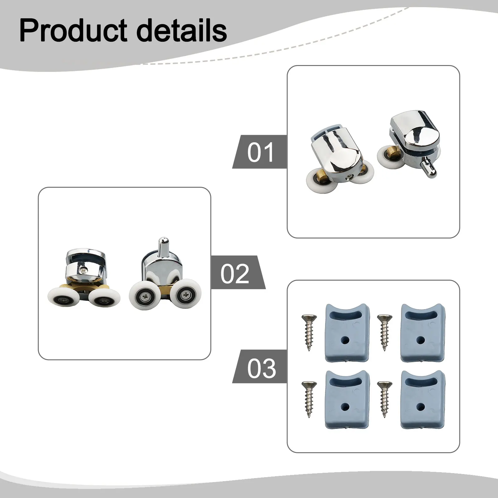 

Ролики для душевых дверей из цинкового сплава Душевые кабины из цинкового сплава Ролики для душевых дверей Шкафы для паровой кабины Направляющие Колеса