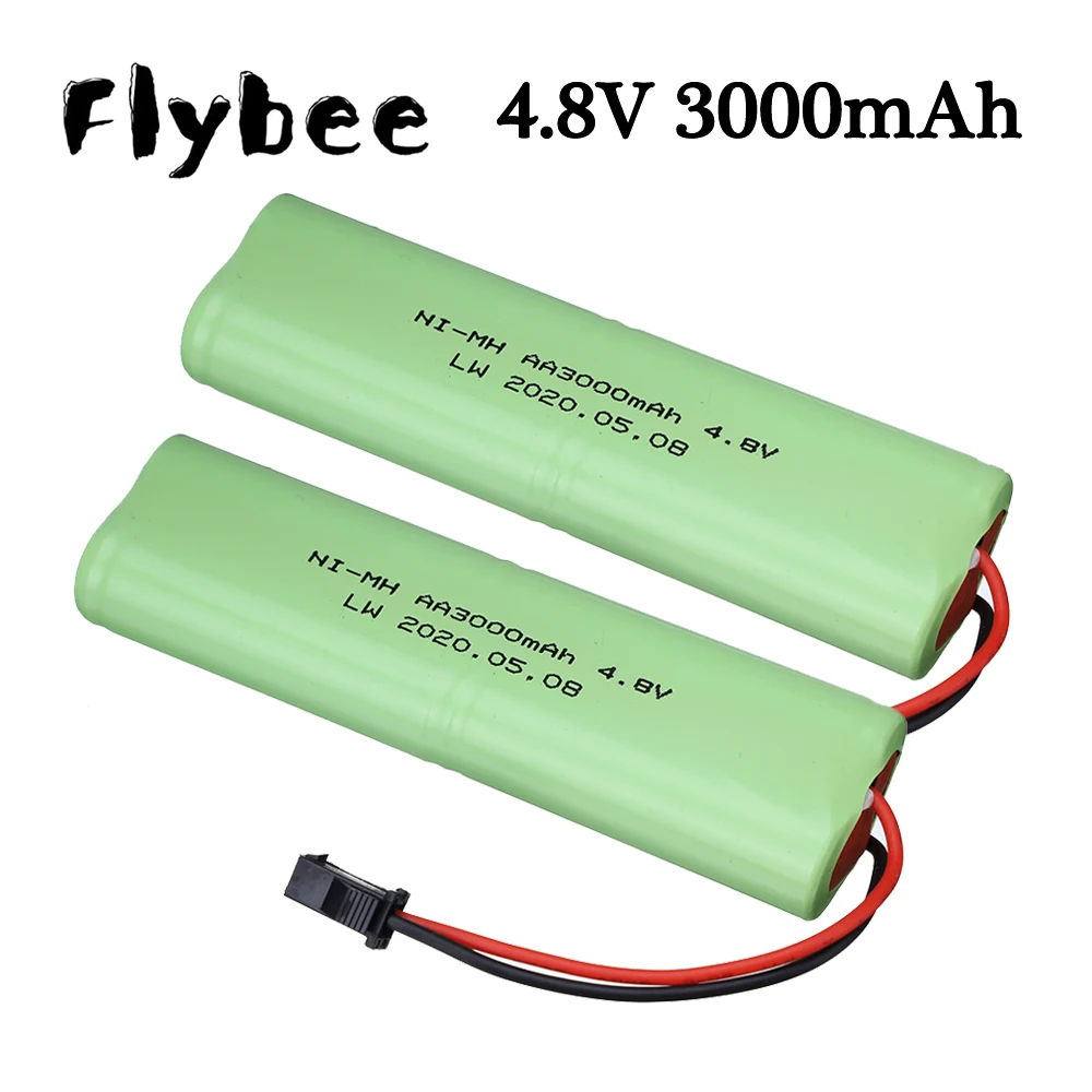 (Model H) Akumulator NiMH 4,8 V 3000 mAh do zabawek Rc Samochody Czołgi Roboty Łodzie Pistolety Akumulator 4,8 V 4 * Akumulator AA