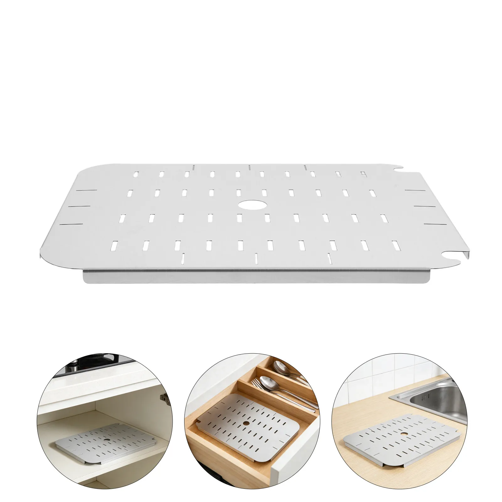 Half Size Stainless Steel Hotel Pan Drain Tray Steam Table Pan False Bottom Insert Perforated Drying Rack for Buffet Catering