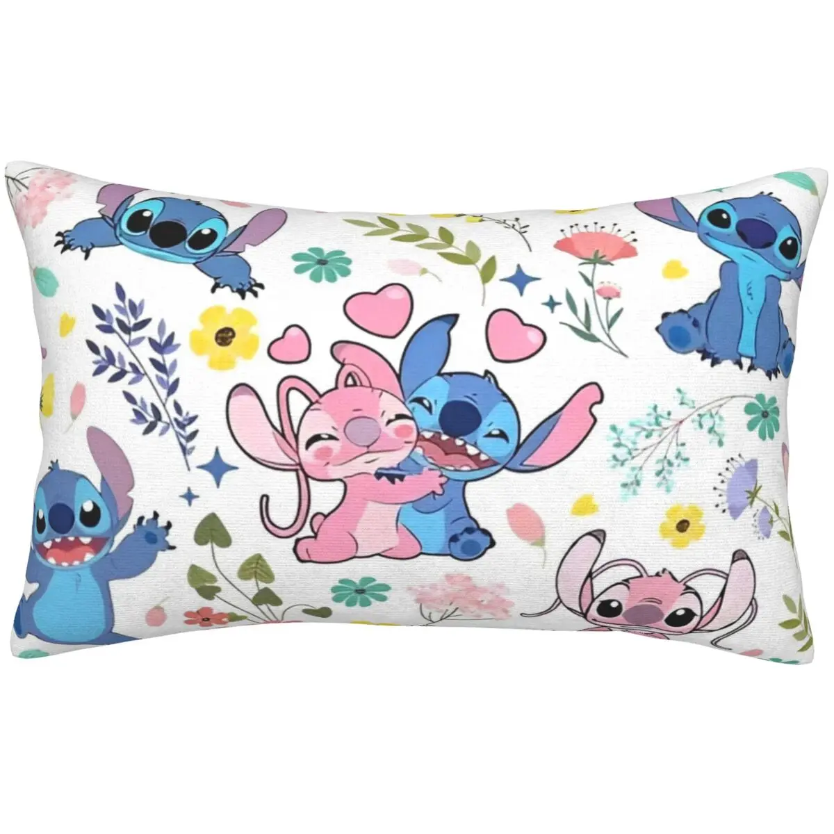 

Cartoon Stitch Bedding Pillowcases Cute Print Home Sofa Bed Throw Pillowcovers Car Cushion