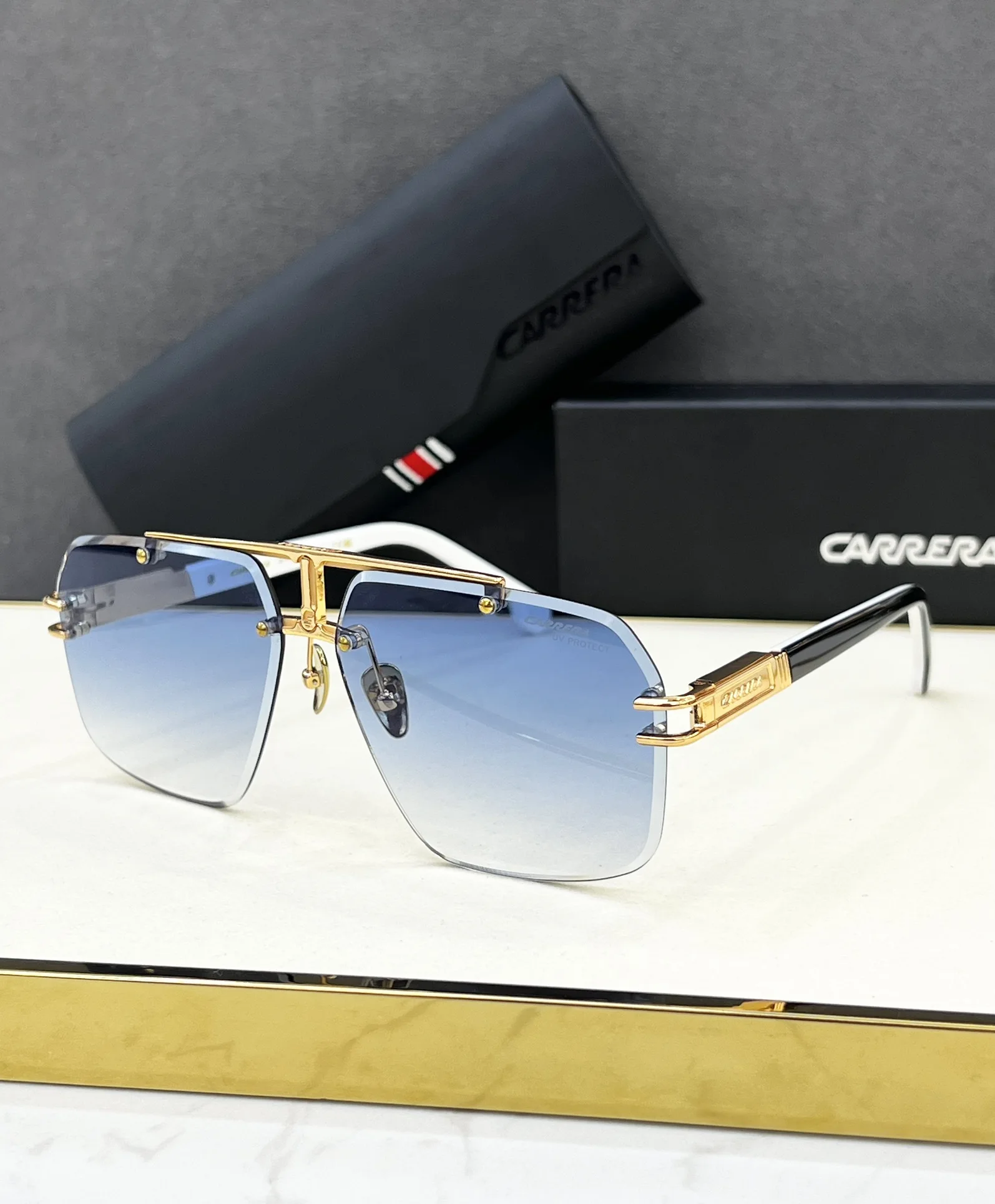 Carrera الرجال العلامة التجارية النظارات الشمسية خمر نظارات شمسية الرجال النساء كبيرة مربع كبير الحجم الملونة في الهواء الطلق الرياضة القيادة نظارات 1054-S