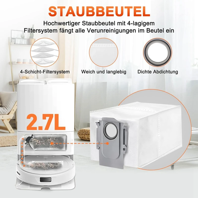 สำหรับ roborock Q Revo เครื่องดูดฝุ่นหุ่นยนต์ P10แปรงด้านข้างหลักแผ่นกรอง HEPA อุปกรณ์เสริมถุงผ้ากันฝุ่น