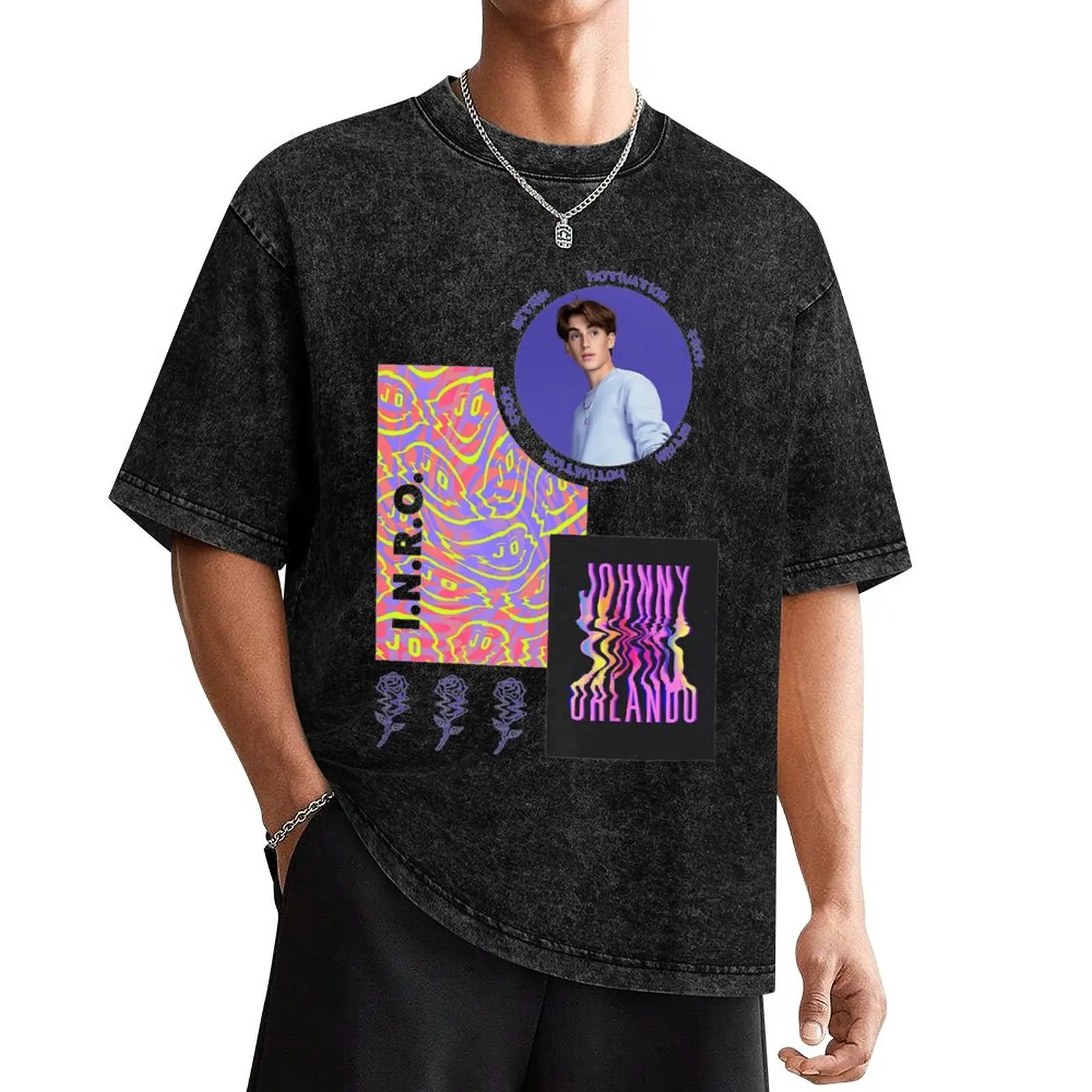 Johnny Orlando Collage Premium T-Shirt affliction shirts designer shirts custom shirt t shirts for men graphic