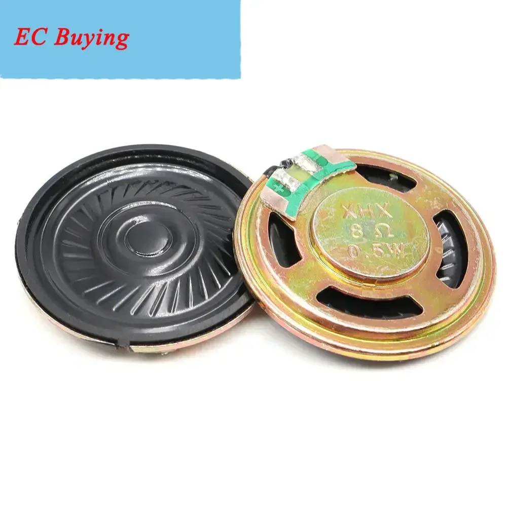 2 قطعة/الوحدة 36 مللي متر 8O hm 0.5 واط جديد رقيقة جدا المتكلم 8 أوم 0.5 واط 0.5 واط 8R المتكلم قطر 36 مللي متر 3.6 سنتيمتر سمك 5 مللي متر #6