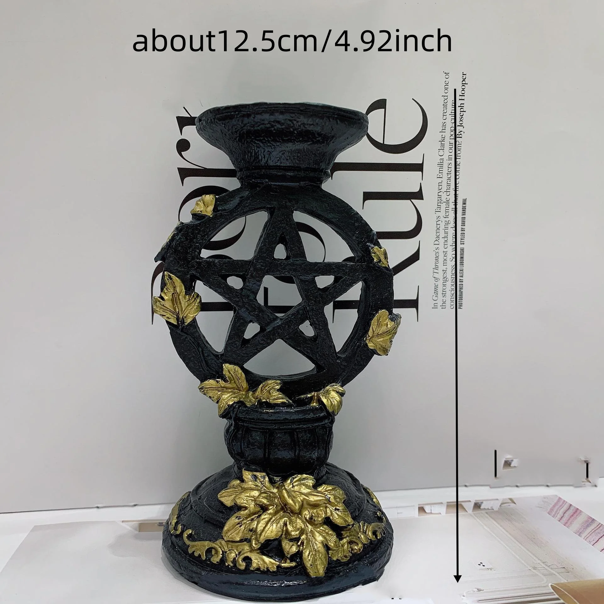 1pc Five-pointed star base, crystal jade base, resin handicrafts, home desktop resin ornaments