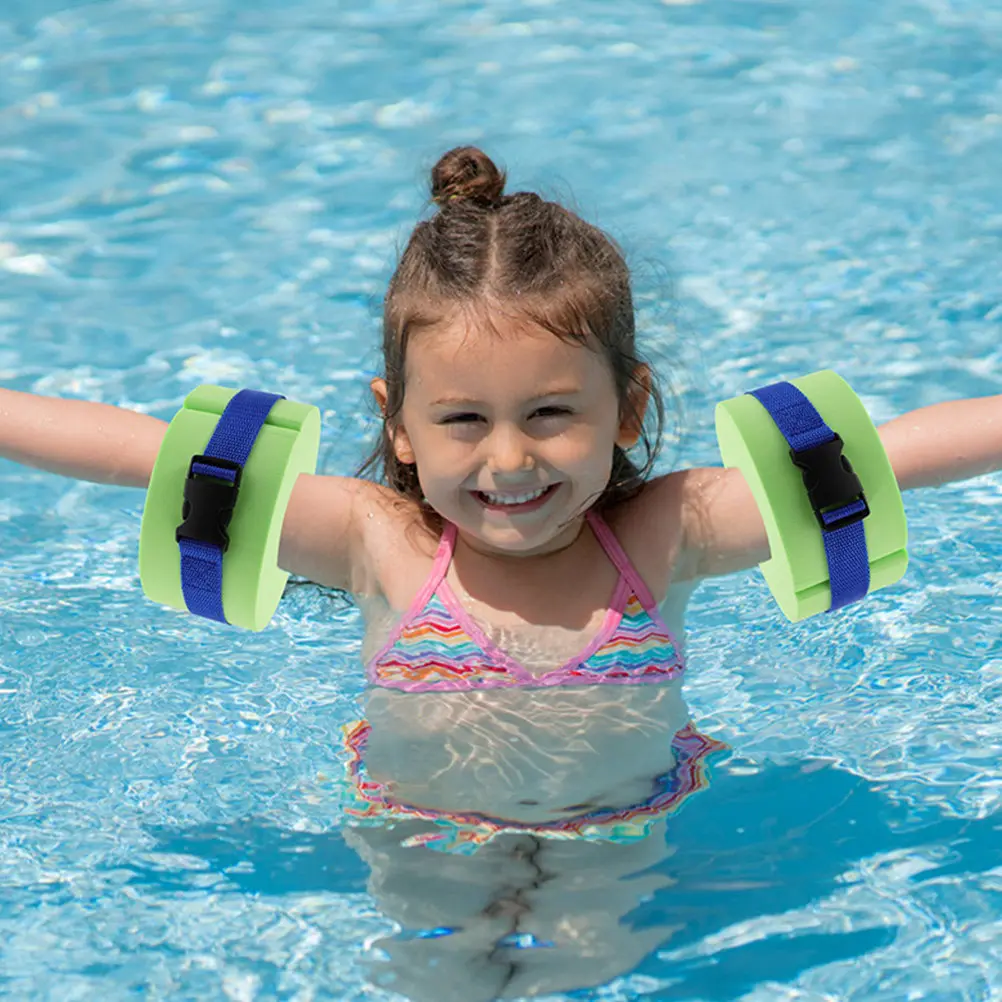 2pcs EVA Swimming Arm Floats with Dual Air Chambers for Aquatic Therapy, Safety & Moderate Resistance