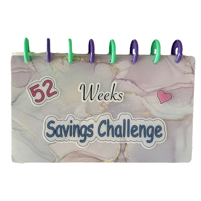 Cartoon Portable Receipt Collection Challenge Money Saving Book Mini PVC Binders