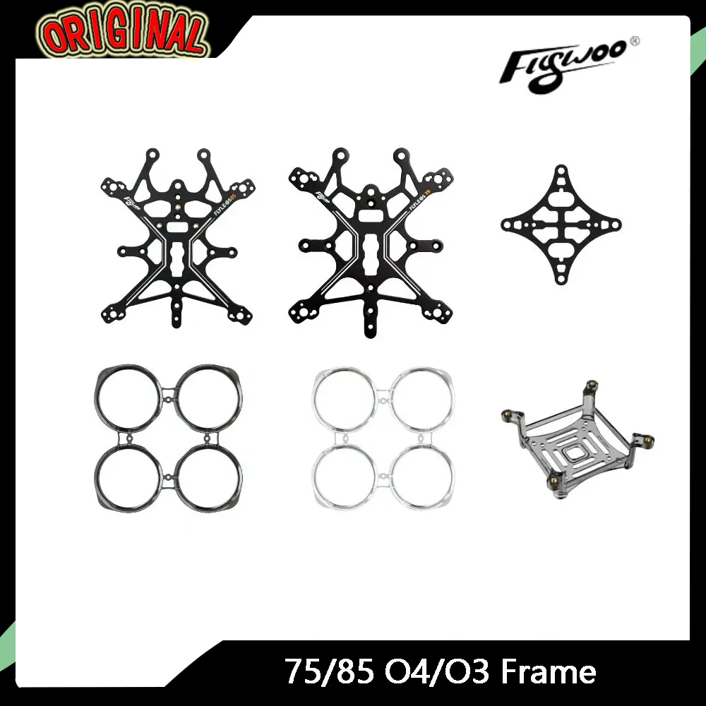 Kit de accesorios de marco Flywoo FlyLens 75/85: soporte VTX y placa inferior de fibra de carbono, para drones de estilo libre O4/O3 FPV