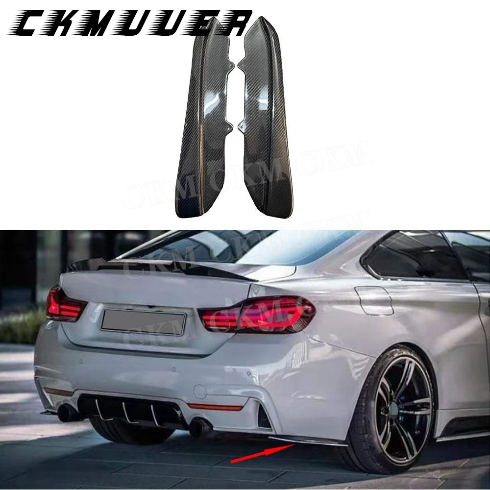 

CKMUUER Фартук диффузора заднего бампера из углеродного волокна для BMW 4 серии F32 F33 F36 M Tech 2014-2019 Разветвитель бокового диффузора