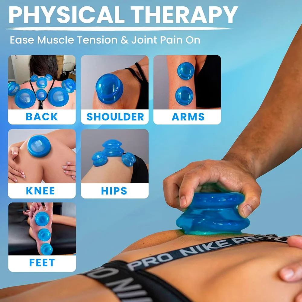 Silicone Cupping Set Professional Massage Cupping Cups for Cupping Therapy for Massage Myofascial Release Cellulite Reduction