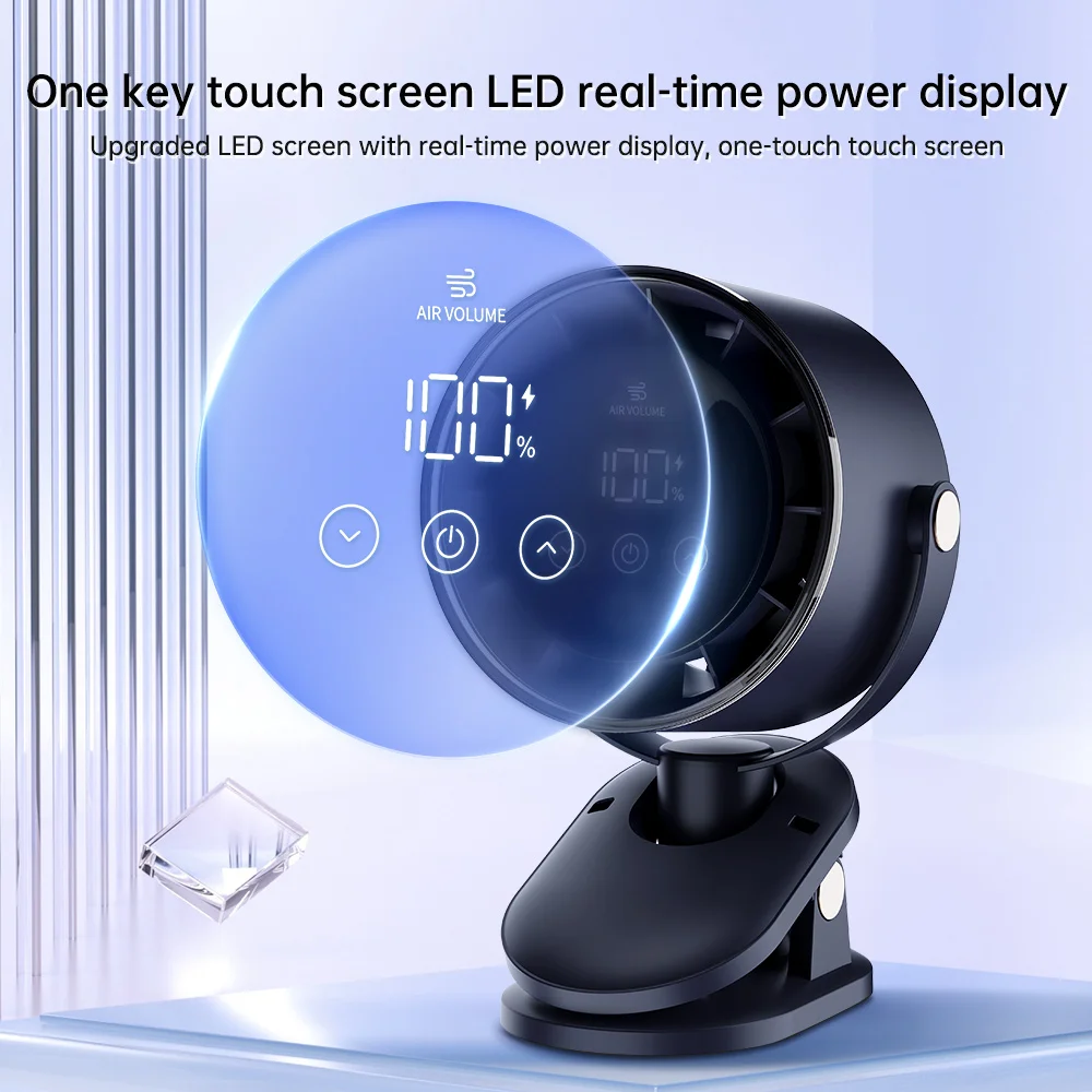 Multi-functional Circulating Fan With Clip 3-in-1 Turbo Fan Electric High-speed Clip Fan 100 Levels of Free Adjustment