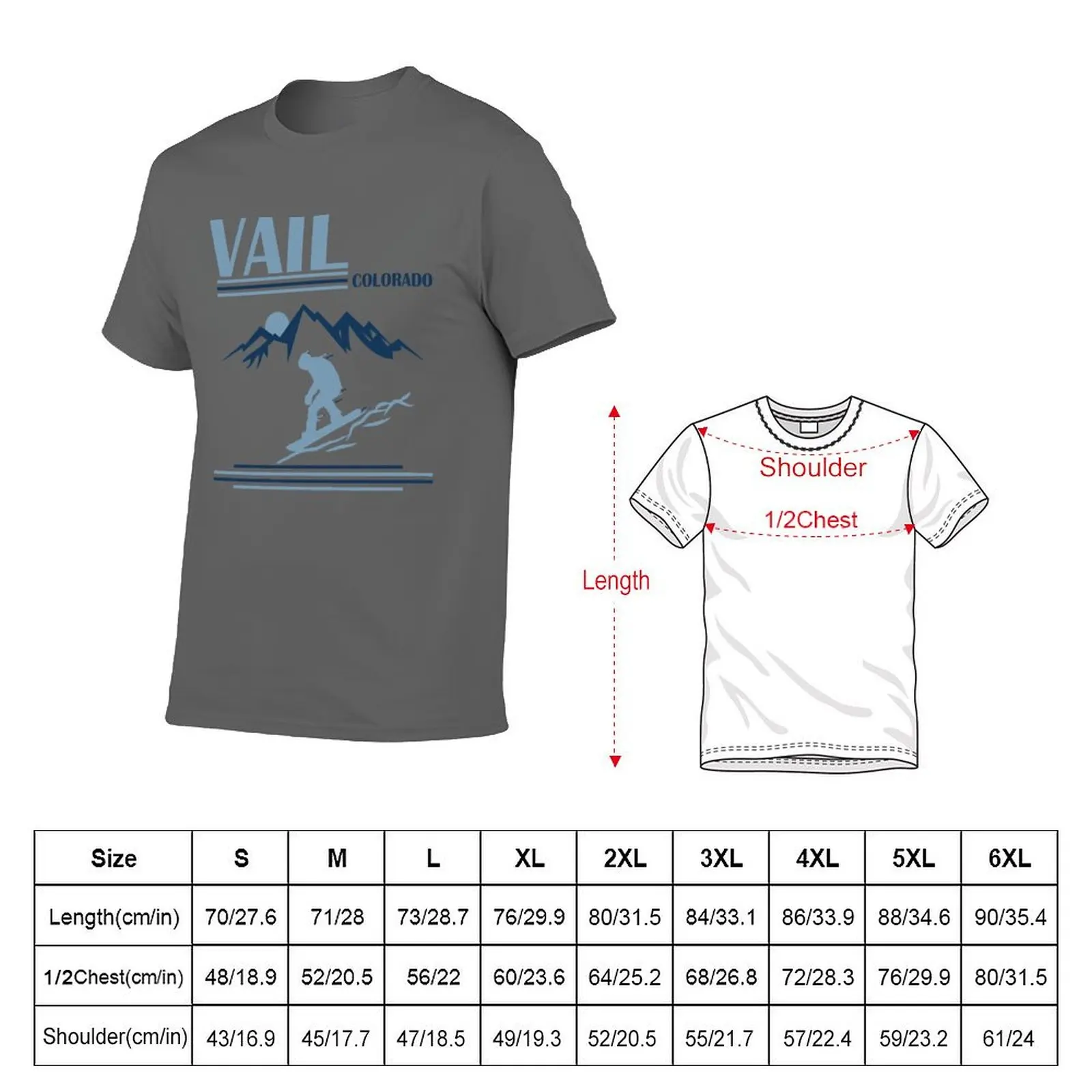 Vail ski resort Colorado Vail snowboarding T-Shirt summer tops cute clothes mens fashion