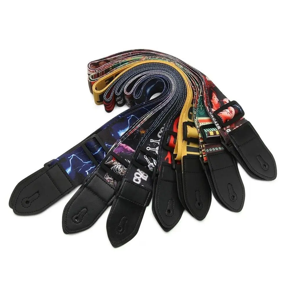 Bass Ethnic Style Leather Head Widened Electric Guitar Guitar Belts Guitar Strap Acoustic Guitar Strap Guitar Shoulder Strap image 4