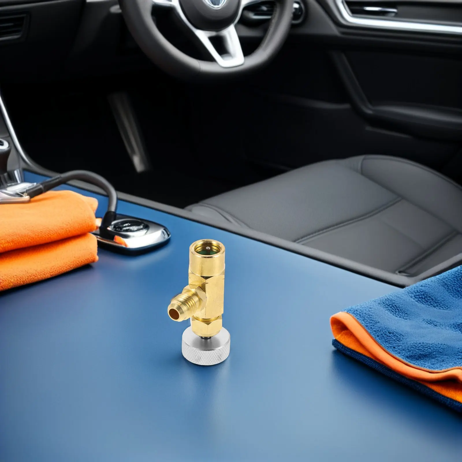 Refrigerant Charge Valve For Car Air Conditioning Recharge Auto Mechanic Compact Self-sealing Can Tap R1234yf Compatible