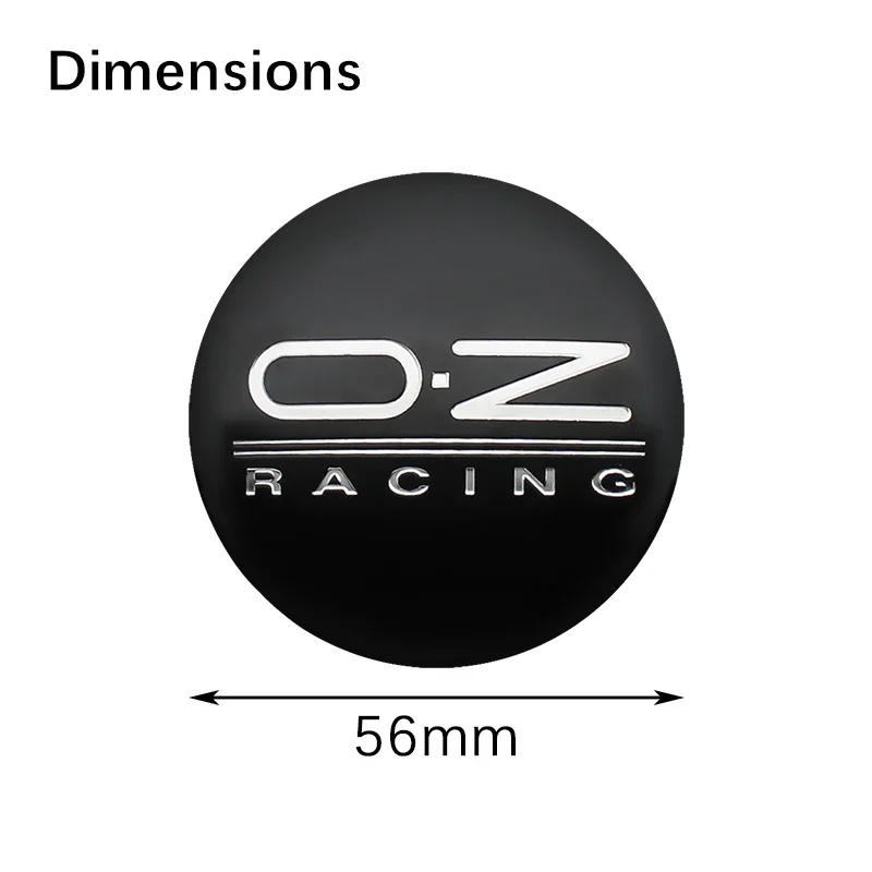 4pcs 56mm Car Styling OZ Racing O.Z Logo Badge Emblem Car Wheel Center Hub Caps Stickers Decoration Decals Auto Accessories