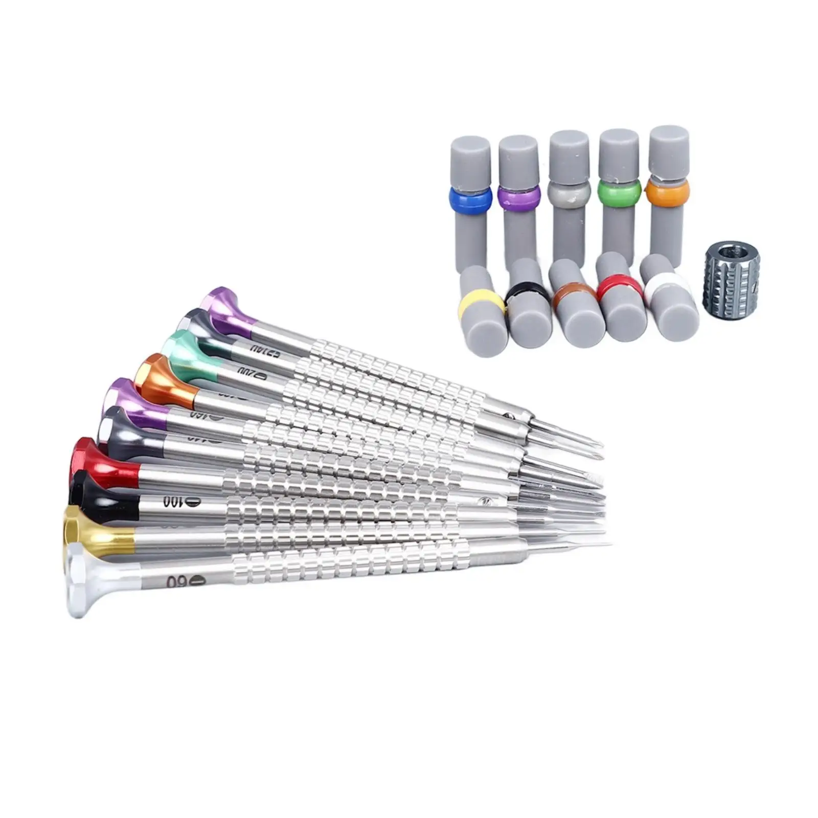 Stainless Steel Precision Screwdriver Set for Watchmakers Professional Repair Kit with Color Coded Ends for Tiny Screws