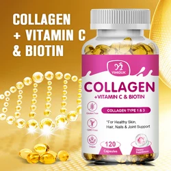 Biotin Vitamins With Collagen Capsule Whitening Skin Care Anti Aging Vitamins C Hair Growth Supplement