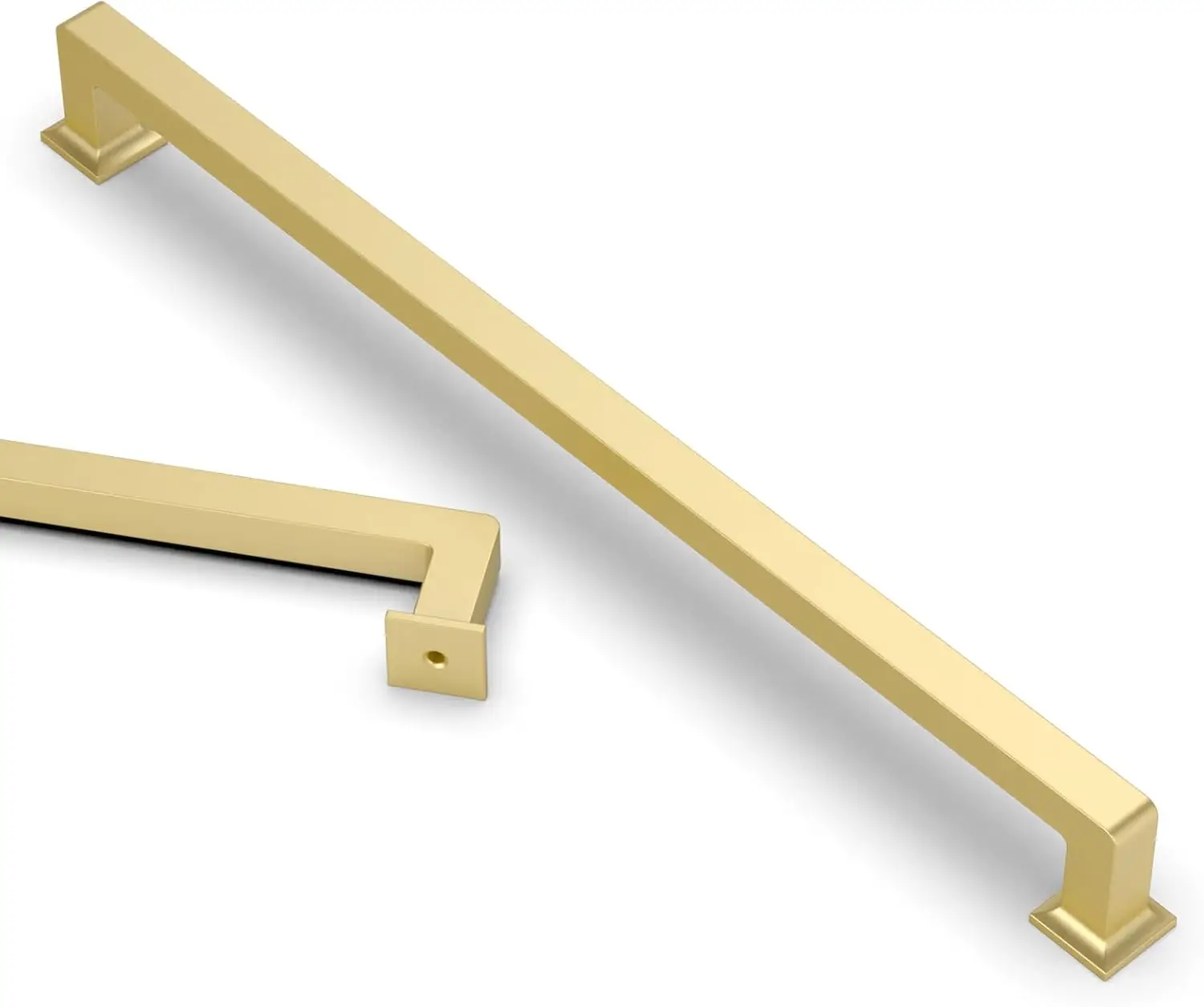 10 Pack Brushed Gold Cabinet Handles 12.6 Inch Solid Zinc Hardware For Cupboards Drawers Dressers Furniture 12.6 Inch Hole Cente