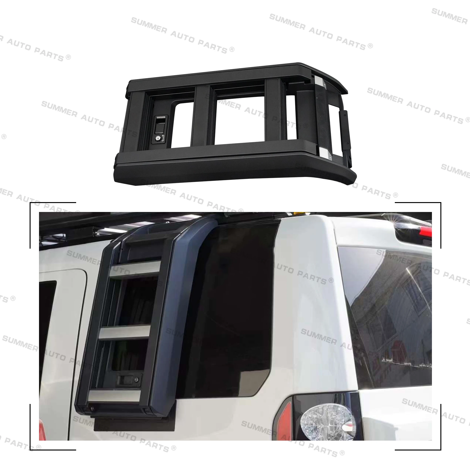 Offroad Aluminum Foldable Side Door Climb Car Side Ladder For Land Rover Discovery 4 Accessories