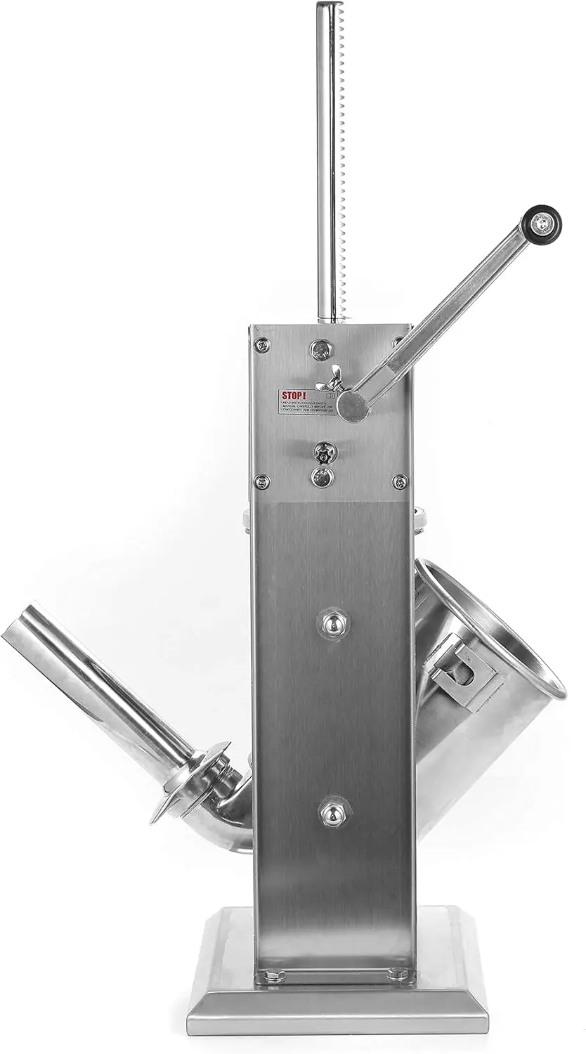 Stainless Steel Vertical Sausage Stuffer,Sliver,Dual Speed, Easy Clean Up Sausage Maker (7Lb/3L) image 5