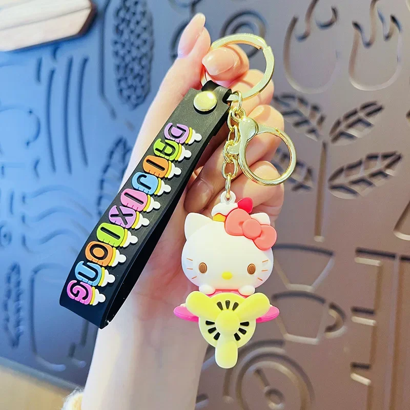 Sanrio Schattige Cartoon Hello Kitty Kuromi Mijn Melodie Cinnamoroll Auto Sleutelhanger Rugzak Hanger Ornamenten Anime Figuur Kids Cadeaus