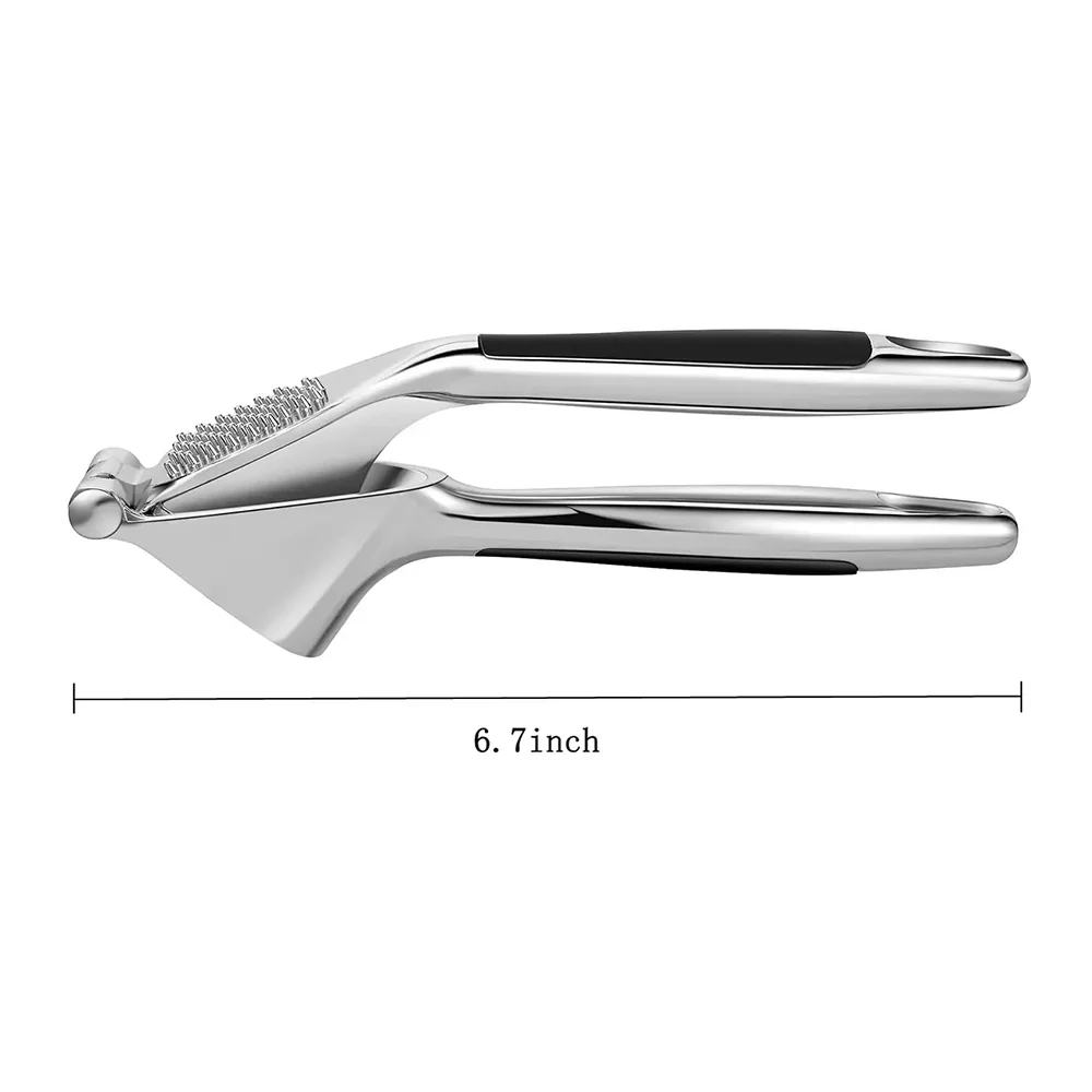 1pcs Garlic Press Easy To Squeeze and Clean with Soft Easy Squeeze Ergonomic Handle  Zinc Alloy Garlic Mincer & Crusher