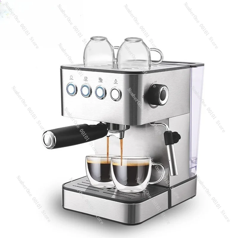Semi-automatic Italian-style coffee machine, household milk frother, all-in-one espresso maker, small, European-standard,durable