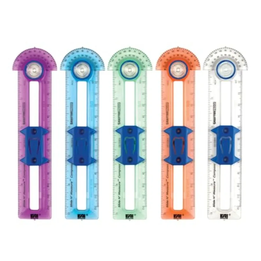 

Slide N' Measure Compass: Assorted Colors Classroom Kit - Set of 40