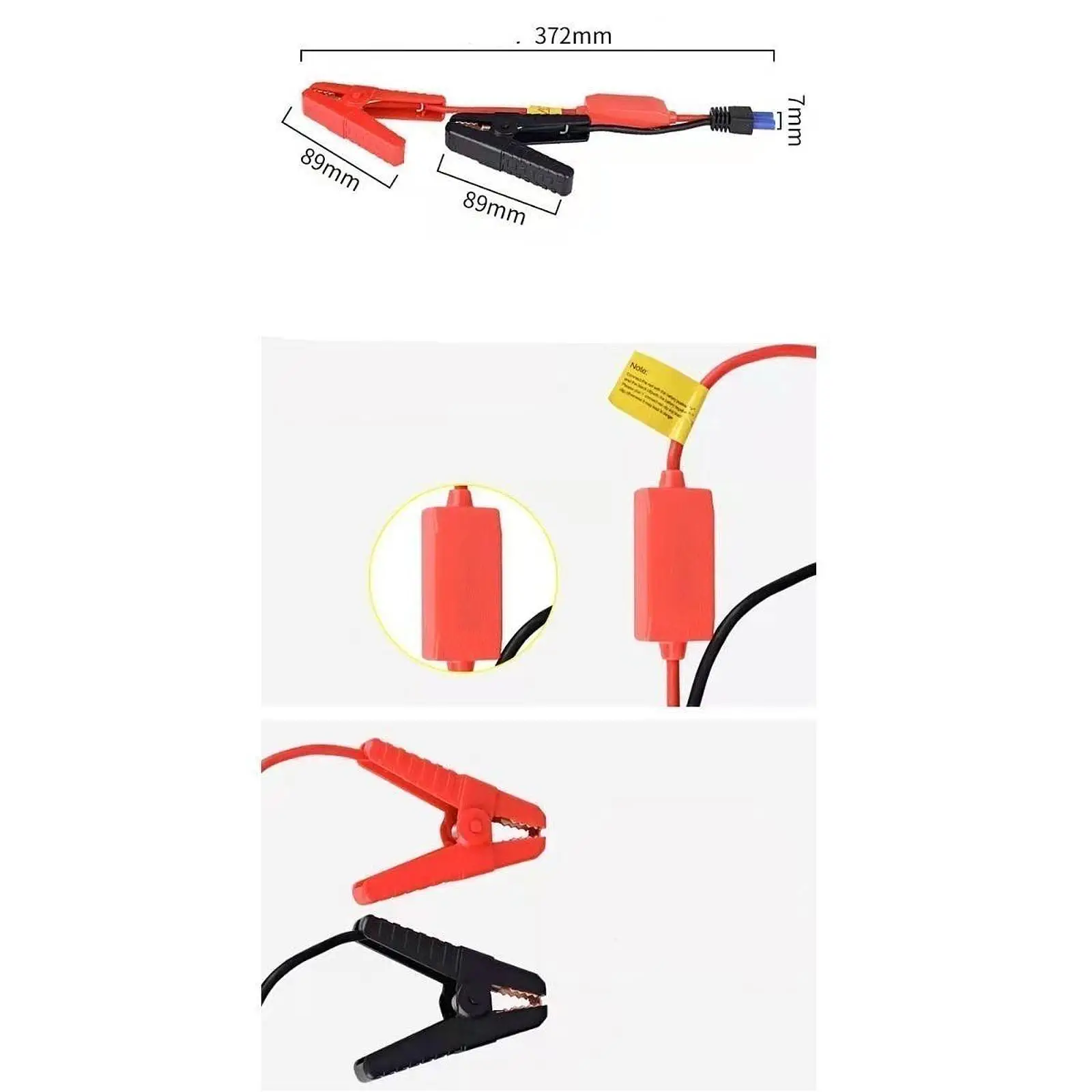 

Replacement Jumper Starter Cable Clamp 12V Car Battery Alligator Clip for Heavy Duty Power Supply
