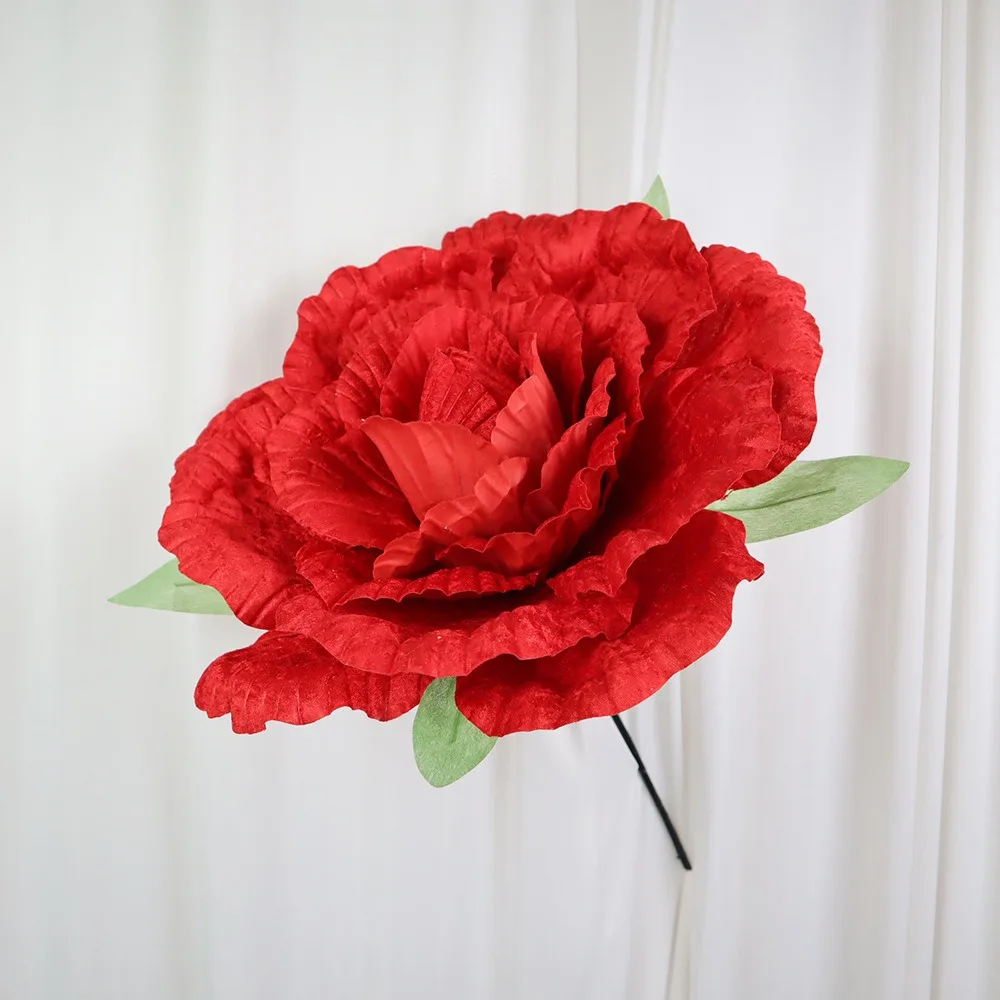 50cm PE Foam Artificial Rose Large Size Rose Branch Giant Photography Props PE Foam Dyeing Simulation Flower Wedding Backdrop