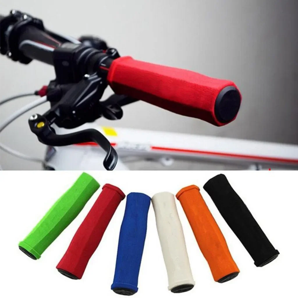 Non-Slip Bicycle Grips Outdoor Mtb Mountain Bike Racing Motorcycle Scooter Handlebar Cover Handle Bar Foam Sponge Grips 1 Pair