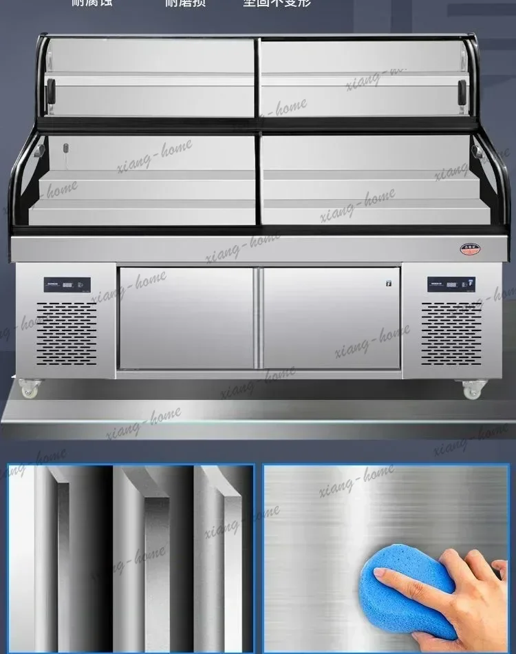 FG  Three-Temperature Step Menu Cabinet Ice Display Refrigerated Freezer Showcase for Commercial Use