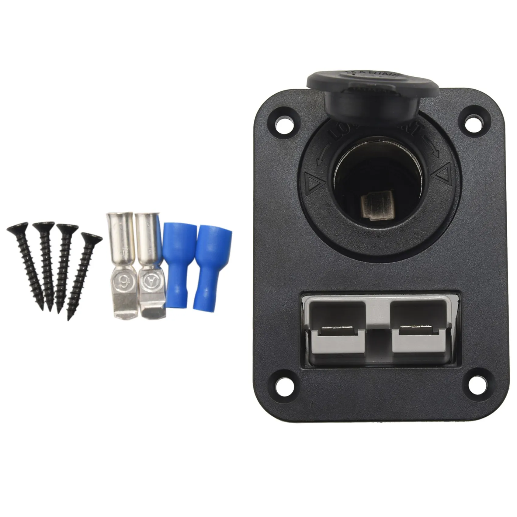 For Anderson Plug C-Igarette Lighter Socket Flush Mount Recessed Plate For Caravan Camper Boat Truck