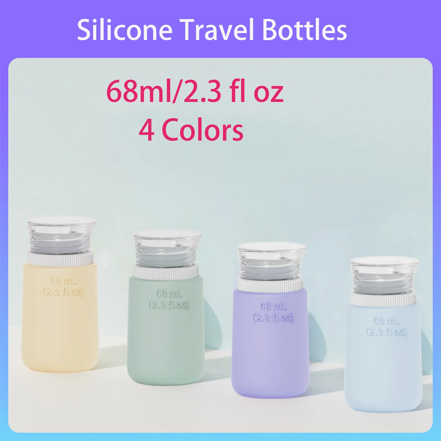 

Travel Bottles,TSA Approved Portable Leak Proof Bottles, Silicone Squeezable Containers, Travel Accessories Refillable Bottles