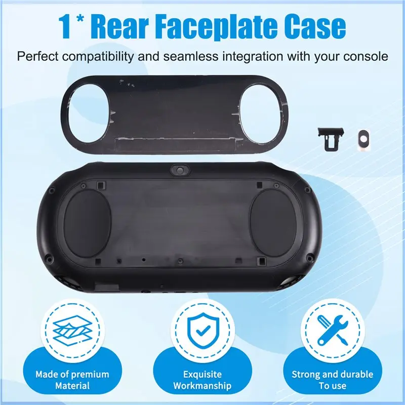 Neu – für das hintere Frontplatten-Gehäuse von 2000, langlebige Ersatz-Rückabdeckung mit Aufkleber für verbessertes Spielerlebnis, perfekte Passform