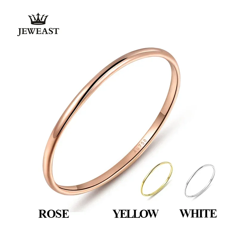 18k Gold Women Rings Beautiful Exquisite Smooth Classic Real 750 Solid Rose Yellow Girl Gift Party Good Nice New Hot