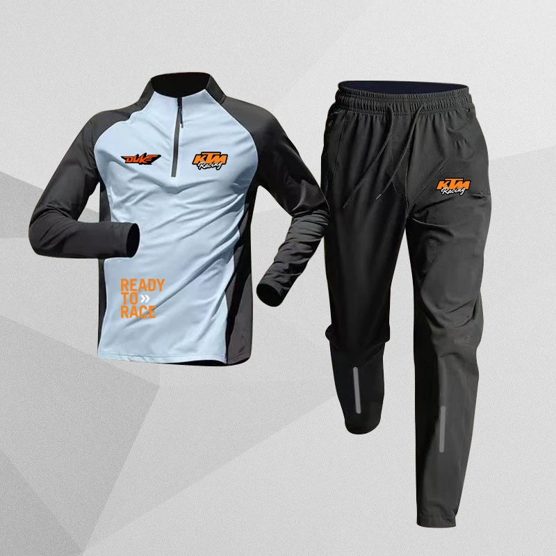 2024 Men\'s and Women\'s Spring and Autumn Close fitting KTM Fashion Sports Comfortable Bicycle Motorcycle Riding KTM Sports Set