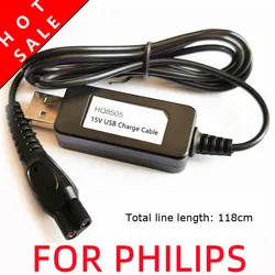 Cable USB adaptador de maquinilla de afeitar de 15V HQ8505 HQ8500 cargador/adaptador de corriente para afeitadora Philips S5000 S7000 S9000 S9911 S9731 S9711 S9511