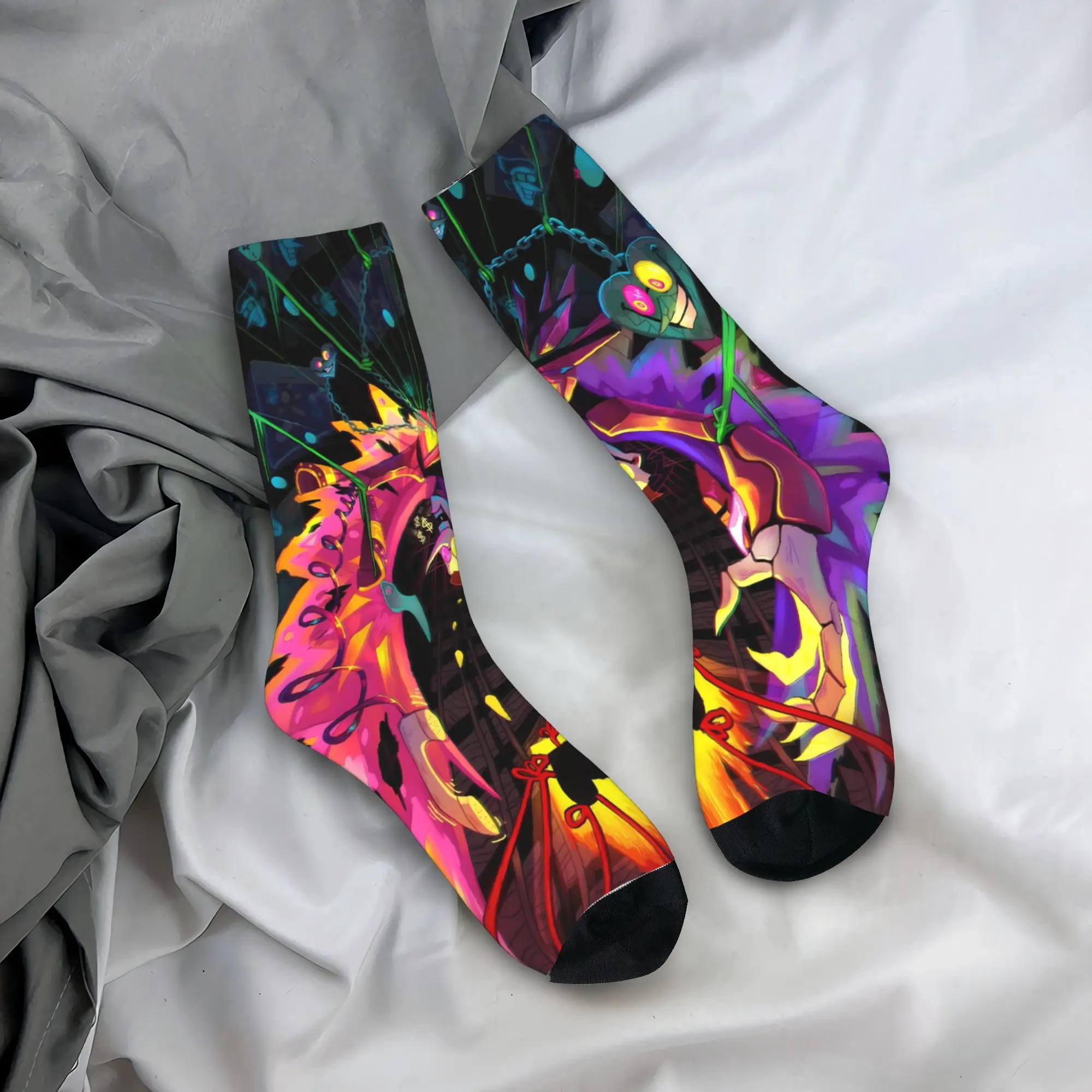 Women Men Socks Game Deltarune Spamton Tenna Stockings Anti Skid Quality Socks Autumn Harajuku Graphic Outdoor Socks
